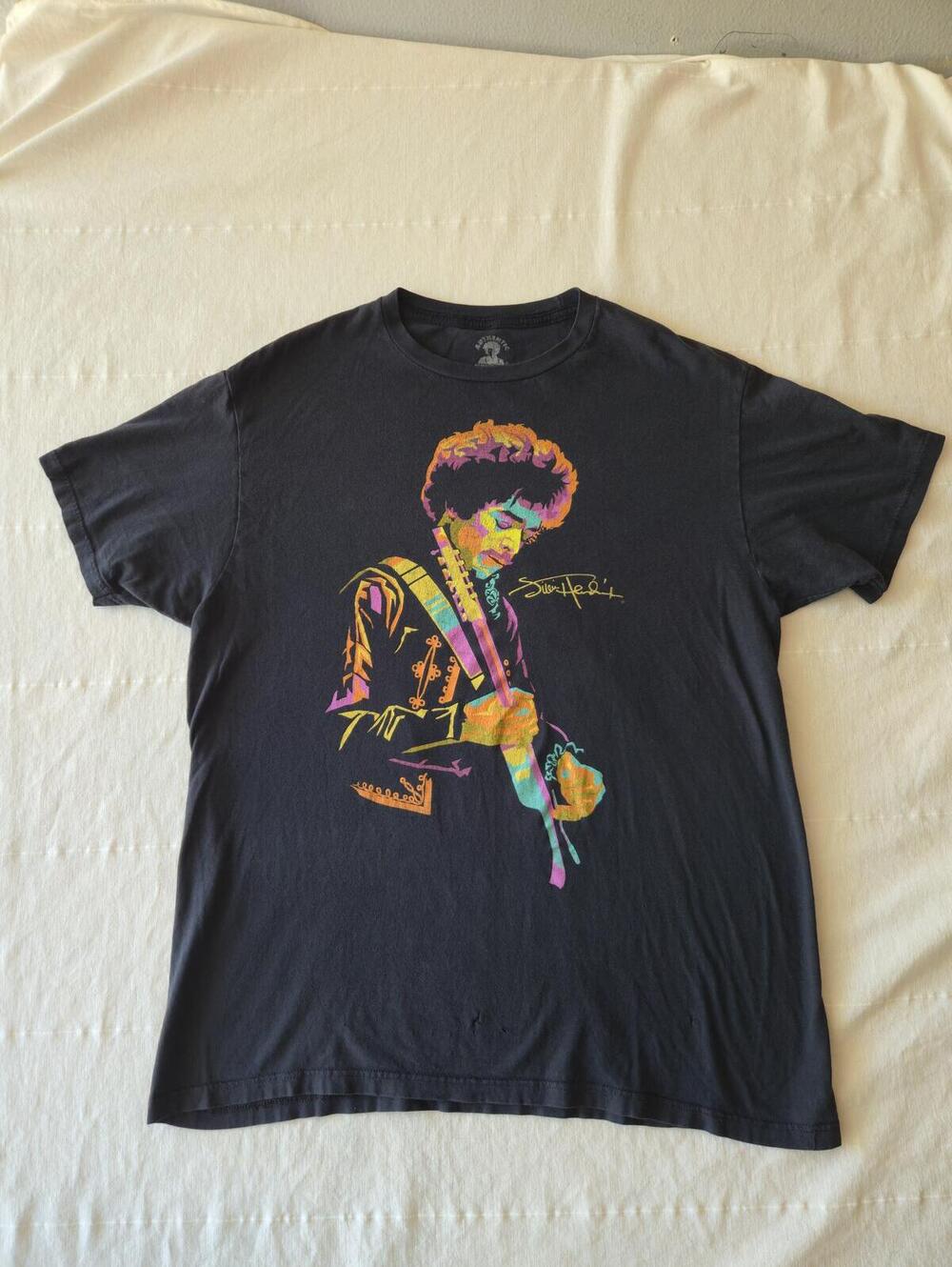 Jimi Hendrix Black Graphic T-Shirt Size Large